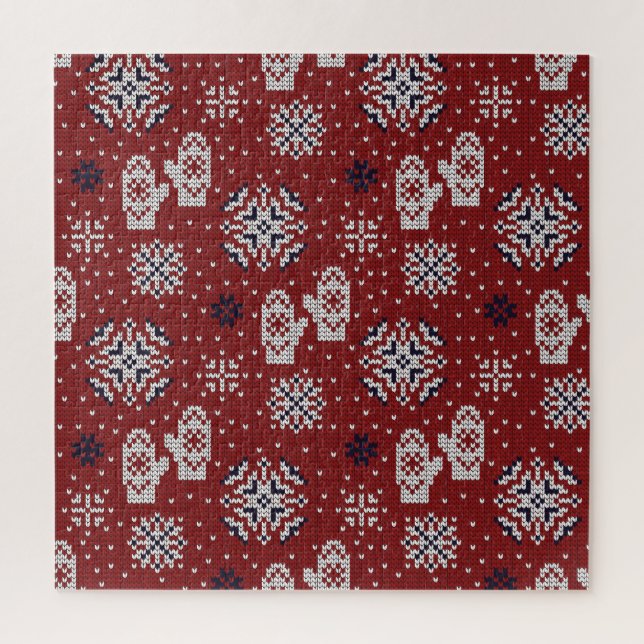 Gestrickte Winter-Weihnachts-Dekorationsmuster (Vertikal)