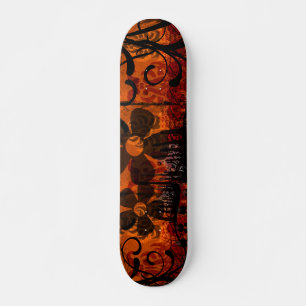 Gestrickter Damast - mit Blume Skateboard
