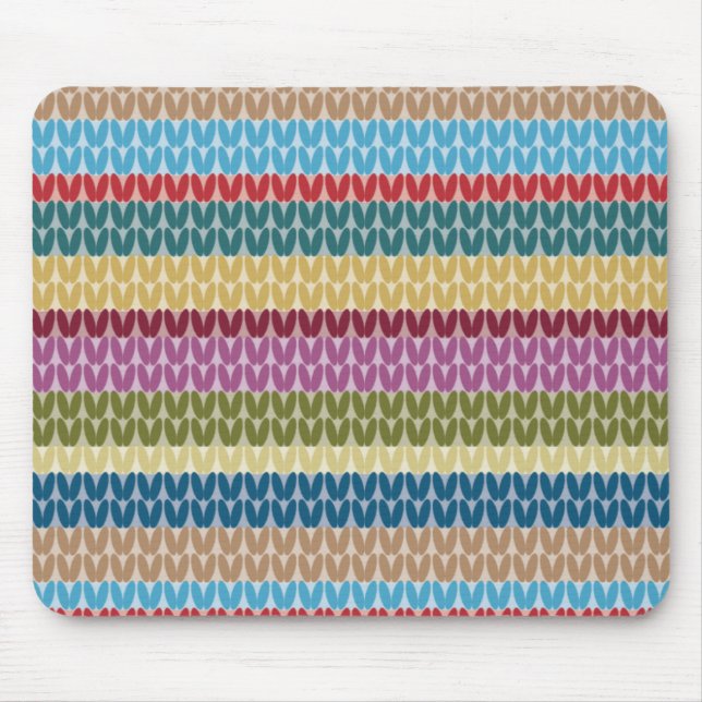 Gestrickter Streifenstil Mousepad (Vorne)