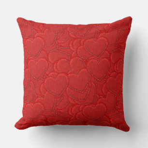 Gestricktes Herzklopfen Valentinstag Kissen