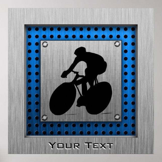 Gestricktes Metall-Look Radfahren Poster (Vorne)