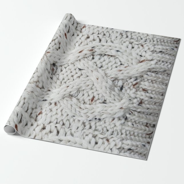 Gestricktes Muster Geschenkpapier (Ungerollt)