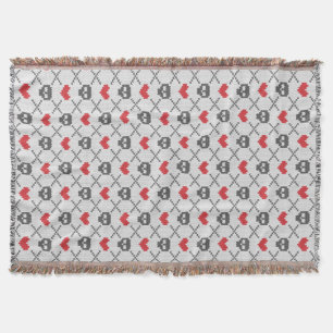 Gestricktes Muster mit den Schädeln Decke