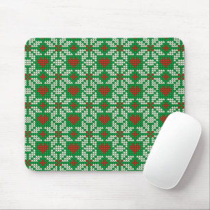Gestricktes Weihnachtsmuster Mousepad