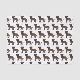 Gestromtes Bullmastiff Süßes Cartoon-Hundemuster Seidenpapier