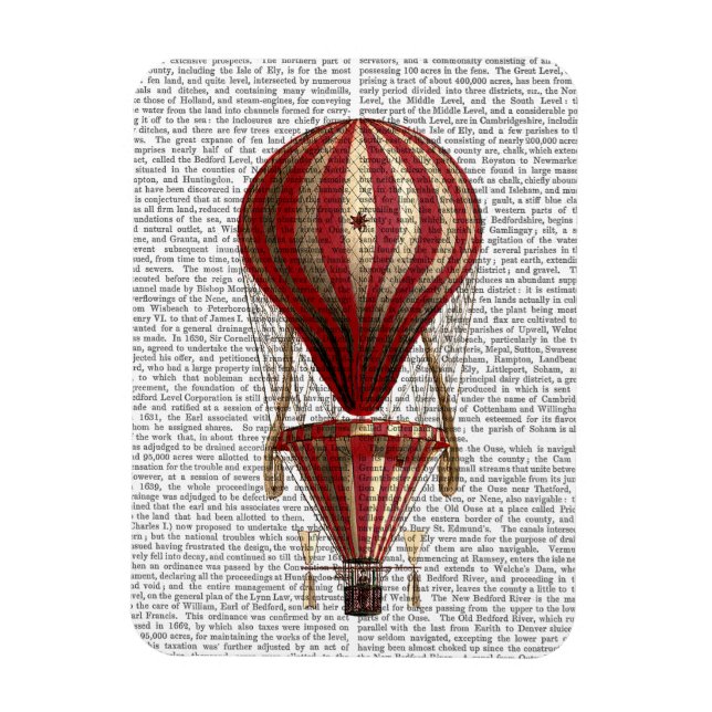 Gestufte Heißluftballon Print Red Magnet (Vertikal)