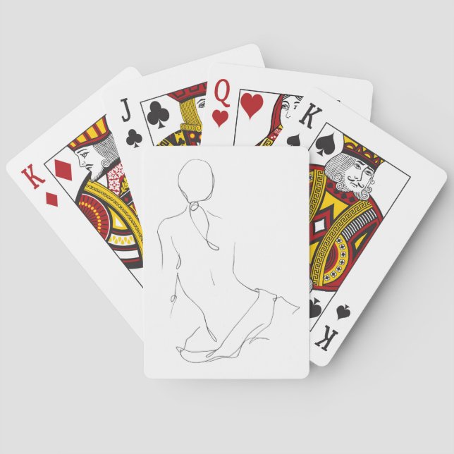 Gesturtenkontur Spielkarten (Rückseite)