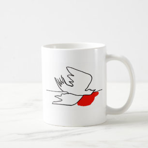 gestürzte Taube Kaffeetasse