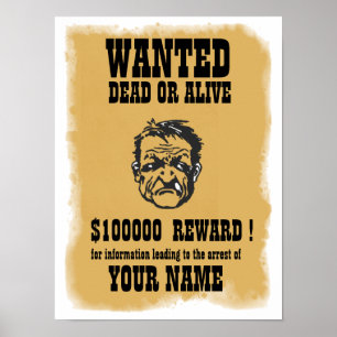 Gesucht, tot oder lebendig poster