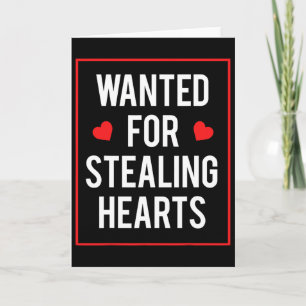 Gesucht wegen Herzklauens Valentinstag Kinder Erwa Karte