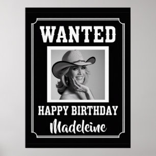 Gesucht Wilder Westen Western Rustikales Foto Gebu Poster