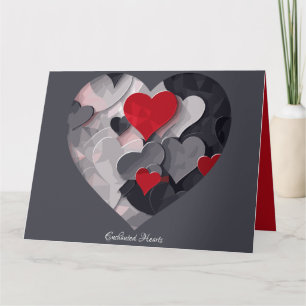 Gesuchte Herzen Karte