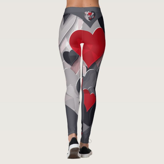 Gesuchte Herzen Leggings (Rückseite)