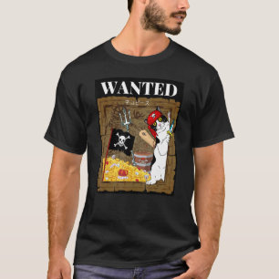 Gesuchter Piratenkatze Lustige Neko Stück T-Shirt