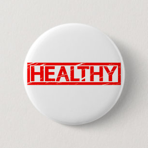 Gesunde Briefmarke Button