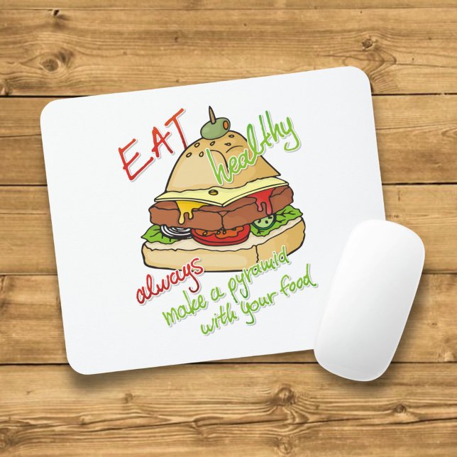Gesunde Burgerpyramide Mousepad (Von Creator hochgeladen)