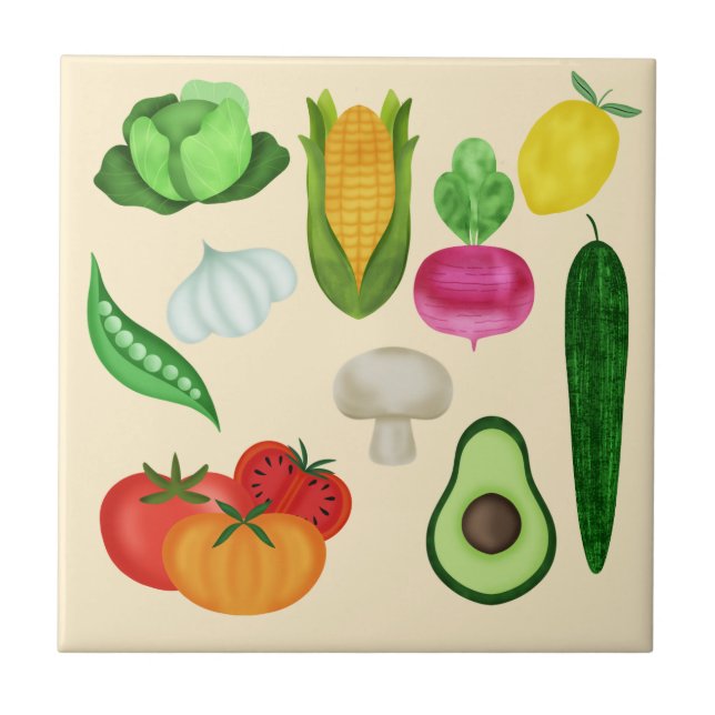 Gesunde Ernährung Fliese (Vorderseite)