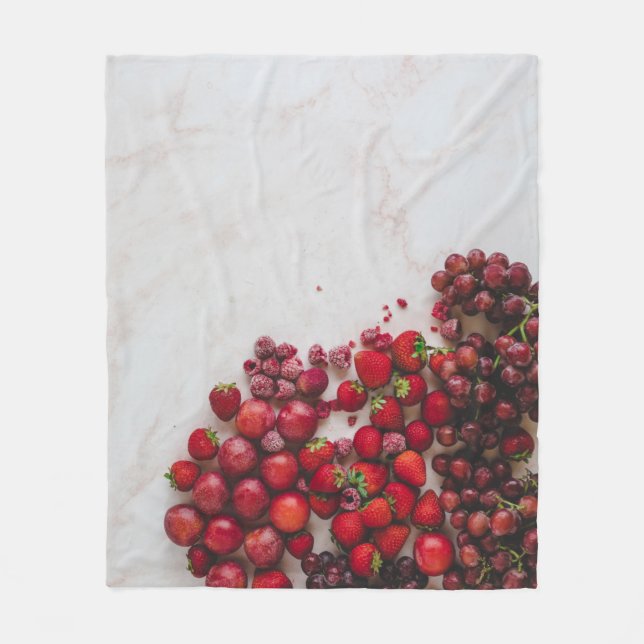Gesunde Früchte Fleecedecke (Vorderseite)