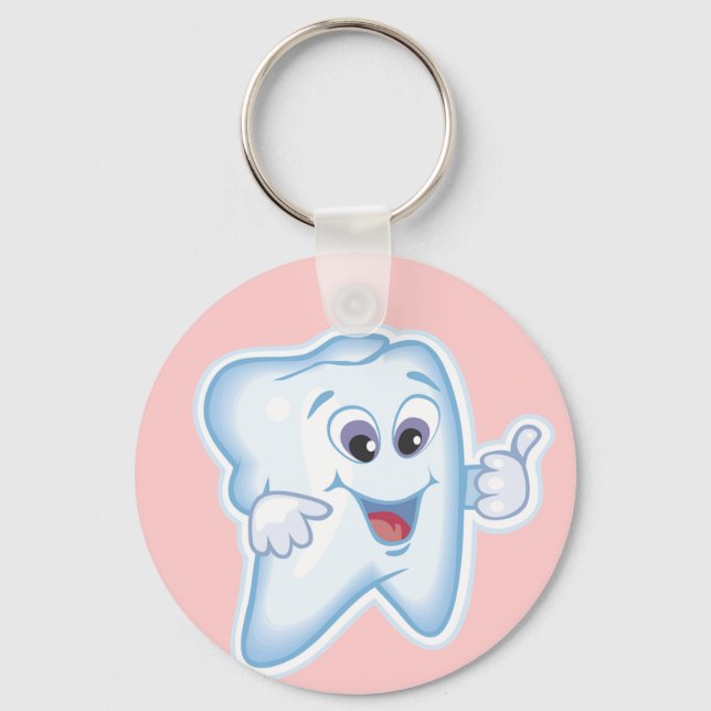 Gesunde Happy Tooth Schlüsselanhänger (Vorderseite)