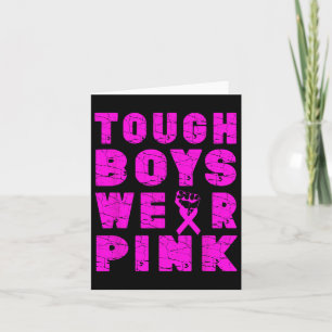 Gesunde Jungen tragen rosa Cool rosa Brustkrebs Aw Karte