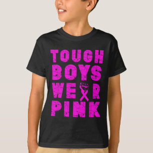 Gesunde Jungen tragen rosa Cool rosa Brustkrebs Aw T-Shirt