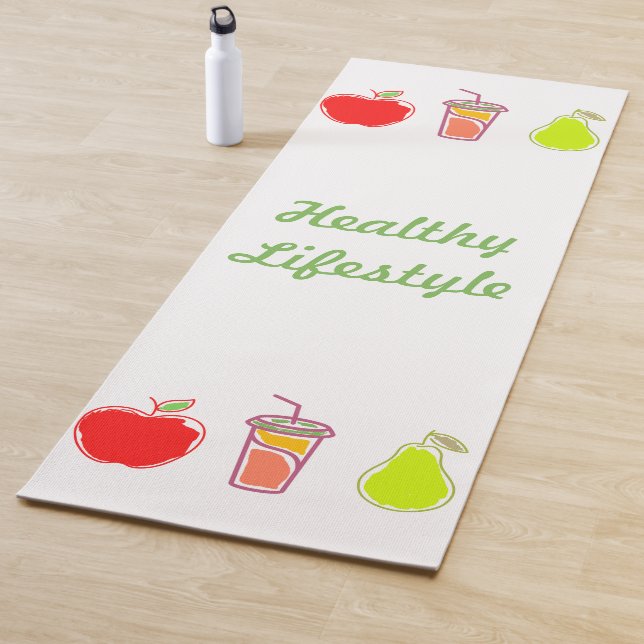 Gesunde, lebendige Farben Kunst, Ernährung und Get Yogamatte (Beispiel)