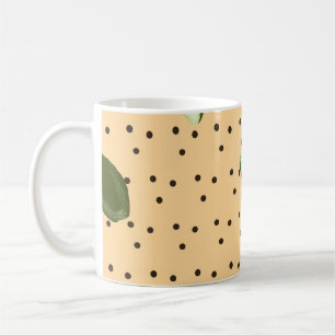 Gesunde Lebensmittel. Nahtloses Avocadomuster, Avo Kaffeetasse