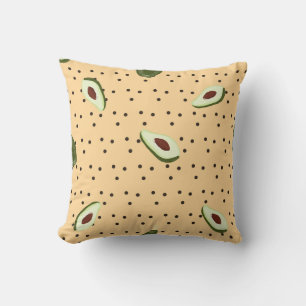Gesunde Lebensmittel. Nahtloses Avocadomuster, Avo Kissen
