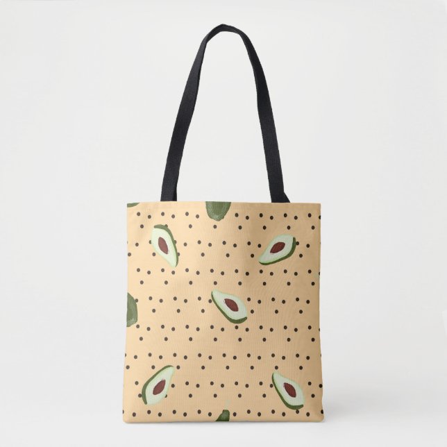 Gesunde Lebensmittel. Nahtloses Avocadomuster, Avo Tasche (Vorderseite)