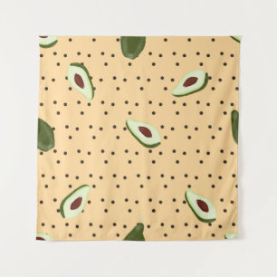 Gesunde Lebensmittel. Nahtloses Avocadomuster, Avo Wandteppich