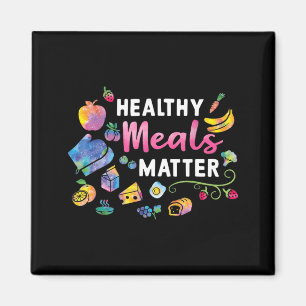 Gesunde Mahlzeiten Mittagessen-Dame Schulessen-Hel Magnet