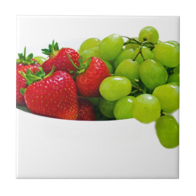 Gesunde Obstsalat Schicksal Geschenke Fliese (Vorderseite)