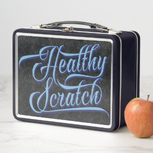 Gesunde Scratch Hockey Lunch Tin Metall Brotdose