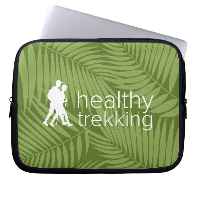 Gesunde Trekking Green Palms Logo Nass Anzug Laptopschutzhülle (Vorderseite)
