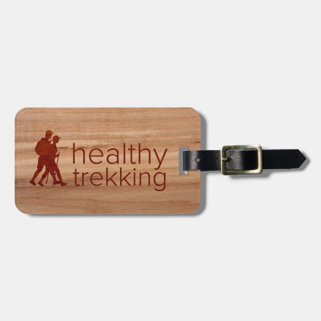 Gesunde Trekking-Imitate Ash Wood Gepäckmarke Gepäckanhänger (Vorderseite horizontal)