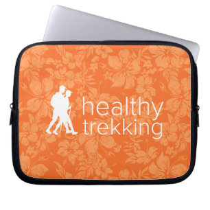 Gesunde Trekking Orange Hibiskus Logo Nass Anzug Laptopschutzhülle