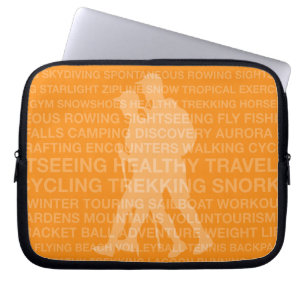 Gesunde Trekking Typografie Mandarine Nass Anzug Laptopschutzhülle