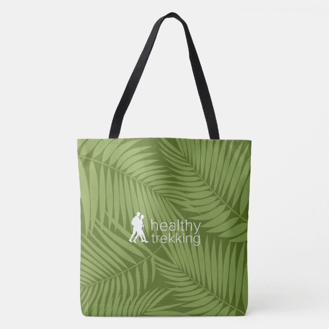 Gesunde Trekkings-tropische Palmen-olivgrüne Tasche (Vorderseite)