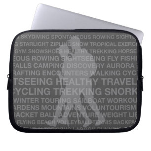 Gesunde Trekkingtypografie Charkohle Anzug Laptopschutzhülle