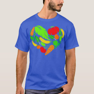 Gesunde Veggie Herz für Vegetarier und Vegan T-Shirt
