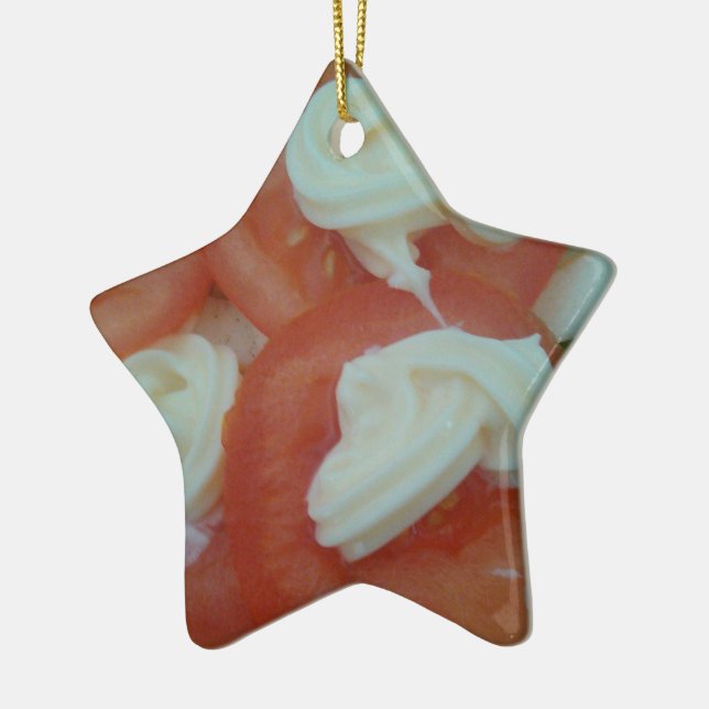 Gesunder Frühlingssalat Keramikornament (Links)