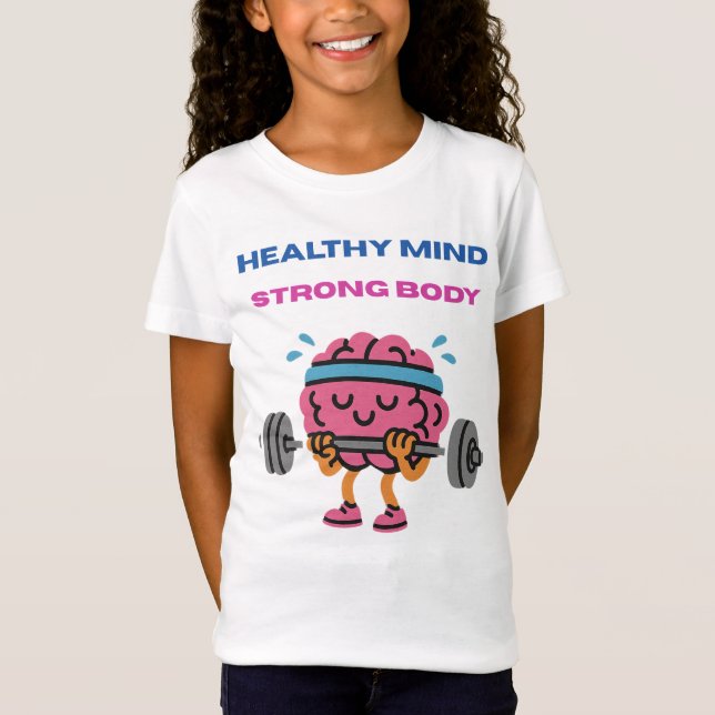 Gesunder Geist. Starker Körper. - Motivierend Spor T-Shirt (Vorderseite)