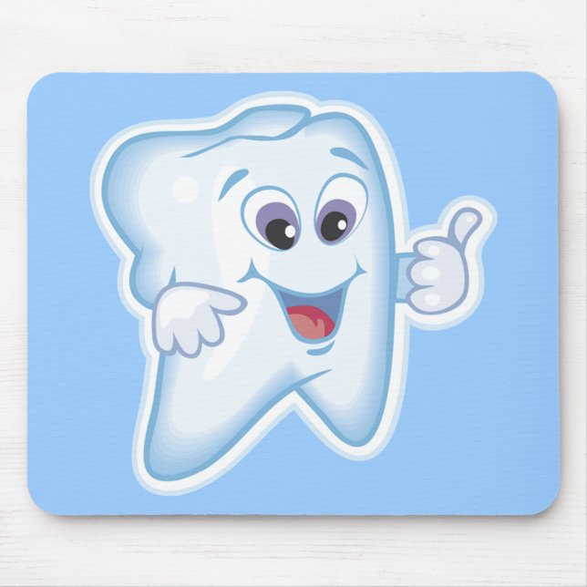 Gesunder glücklicher Zahn Mousepad (Vorne)