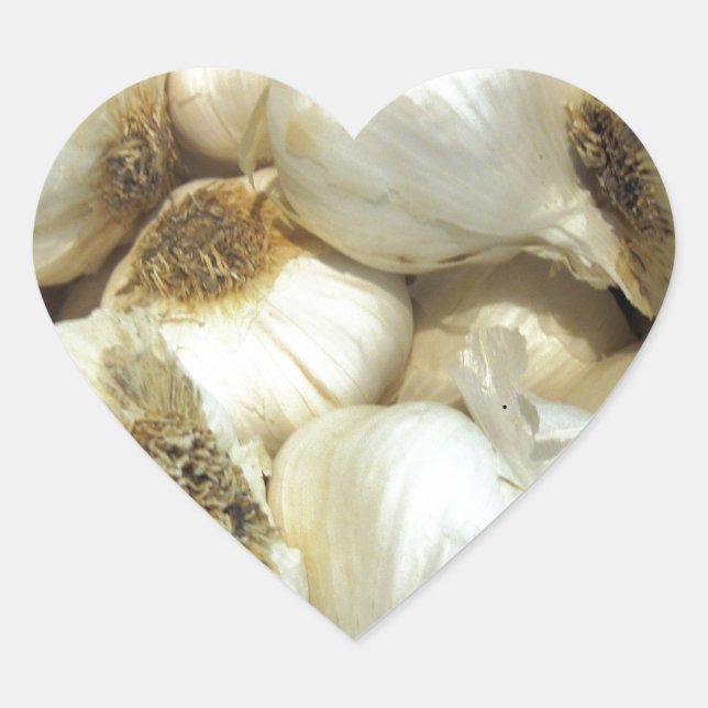 Gesunder Knoblauch Herz-Aufkleber (Vorderseite)