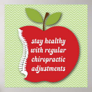 Gesundes (Apple) Chiropraktisches Poster bleibe