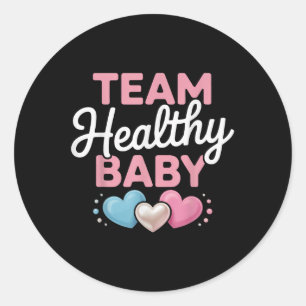 Gesundes Baby Team Neue Eltern Mama Vater Geschlec Runder Aufkleber