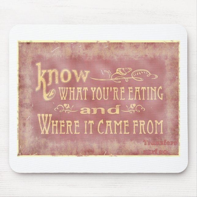 Gesundes Bauernhof Essen Bio Mousepad (Vorne)