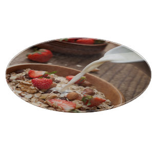 Gesundes Frühstück Schneidebrett