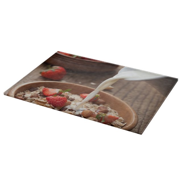 Gesundes Frühstück Schneidebrett (Ecke)