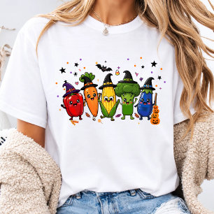 Gesundes Halloween-Gemüse-Essensdesign T-Shirt